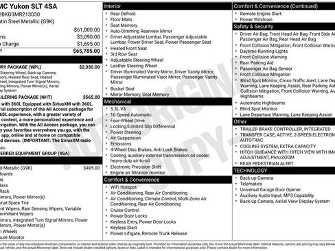 Used 2021 GMC Yukon SLT w/ SLT Luxury Package AWD/4WD image 6