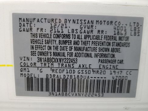 Used 2022 Nissan Sentra SV FWD image 33