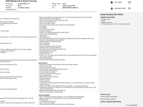 Used 2020 MAZDA CX-5 Grand Touring image 7