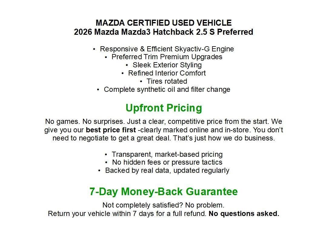 Used 2026 MAZDA MAZDA3 s FWD image 2