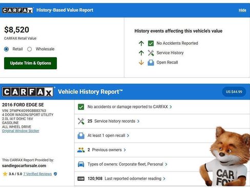 Used 2016 Ford Edge SE image 2