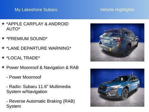 Certified 2025 Subaru Outback Wilderness AWD/4WD image 7
