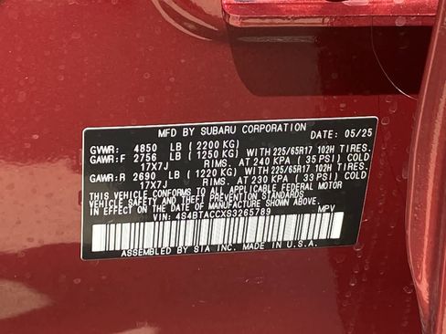 Certified 2025 Subaru Outback Premium image 33