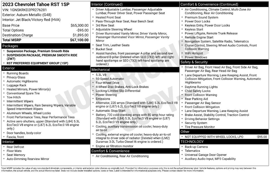 Certified 2023 Chevrolet Tahoe RST AWD/4WD image 41