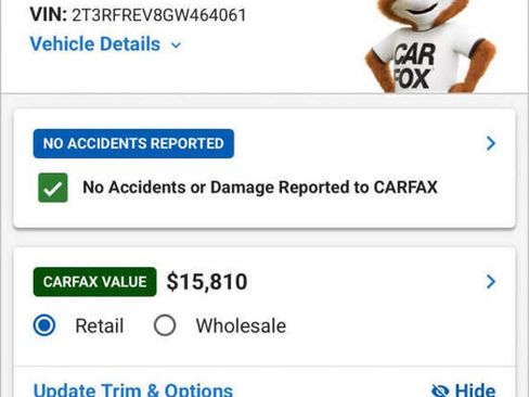 Used 2016 Toyota RAV4 XLE AWD/4WD image 2