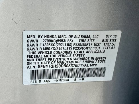 Used 2013 Honda Pilot LX image 27