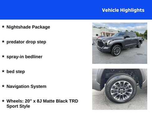 Used 2024 Toyota Tundra Limited w/ Nightshade Package AWD/4WD image 4