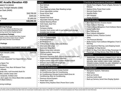 New 2026 GMC Acadia Elevation image 15