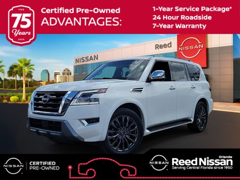 Certified 2023 Nissan Armada Platinum w/ Captain's Chairs Package RWD image 1