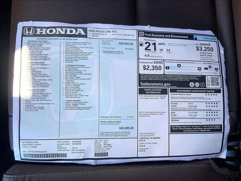New 2026 Honda Ridgeline RTL image 13