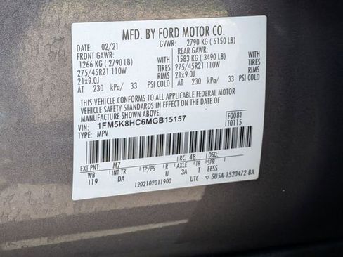 Used 2021 Ford Explorer Platinum w/ Equipment Group 601A AWD/4WD image 34