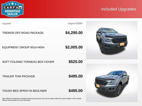 Certified 2021 Ford Ranger Lariat w/ Tremor Off-Road Package AWD/4WD image 13