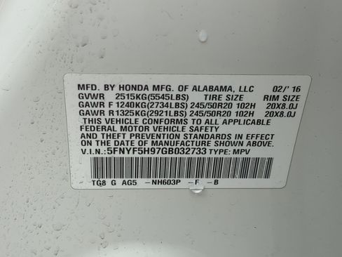 Used 2016 Honda Pilot Touring image 23