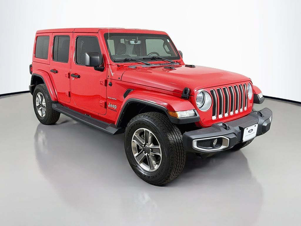 Used 2021 Jeep Wrangler Unlimited Sahara w/ Uconnect 4C Nav & Sound Group AWD/4WD image 2