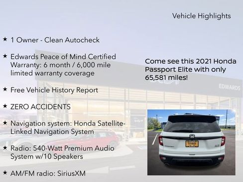Used 2021 Honda Passport Elite image 10