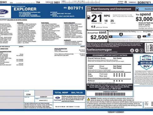 Certified 2025 Ford Explorer Platinum w/ Ultimate Package AWD/4WD image 52