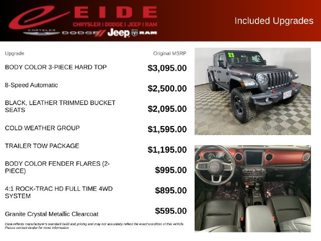 Used 2023 Jeep Gladiator Rubicon w/ Cold Weather Group AWD/4WD image 13