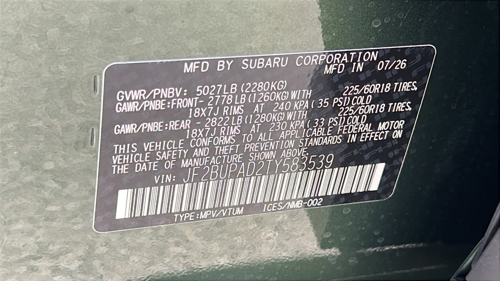 New 2026 Subaru Outback Premium AWD/4WD image 30