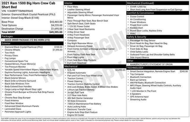 Used 2021 RAM 1500 Big Horn AWD/4WD image 32