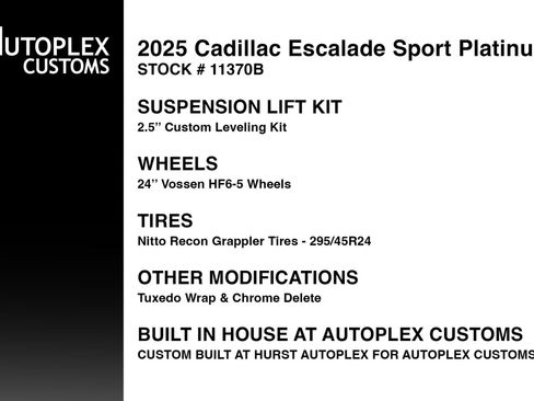 Used 2025 Cadillac Escalade Sport Platinum w/ LPO, ONYX Package image 2