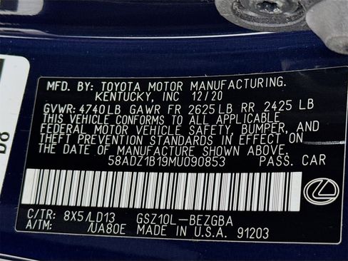 Used 2021 Lexus ES 350 w/ Premium Package image 33