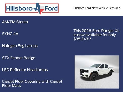 New 2026 Ford Ranger XL w/ Trailer Tow Package image 15