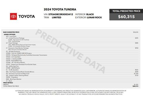 Used 2024 Toyota Tundra Limited RWD image 2
