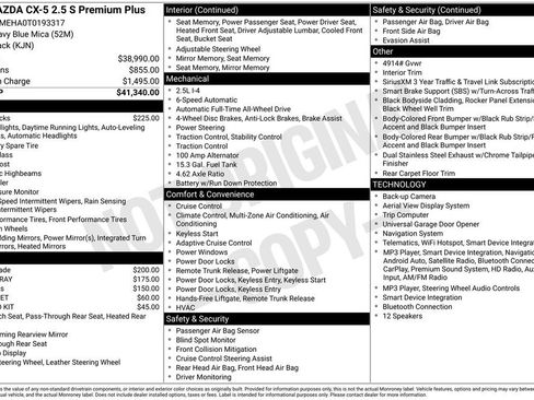 New 2026 MAZDA CX-5 2.5 S w/ Premium Plus Package AWD/4WD image 35