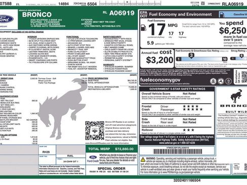 Certified 2024 Ford Bronco Wildtrak AWD/4WD image 5