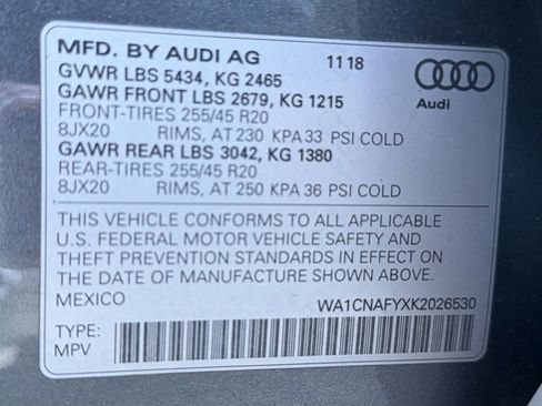 Used 2019 Audi Q5 Prestige w/ Prestige Package image 55