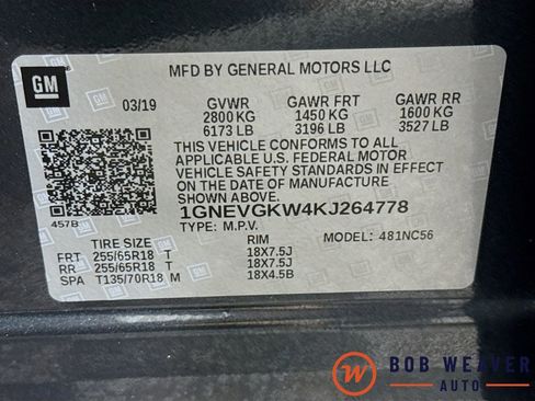 Used 2019 Chevrolet Traverse LT w/ LPO, Floor Liner Package image 35