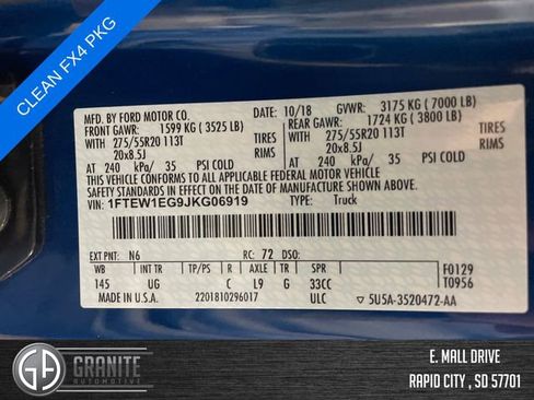 Used 2018 Ford F150 XLT w/ Equipment Group 302A Luxury image 14