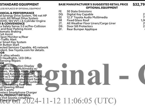 Used 2024 Toyota Prius XLE image 3