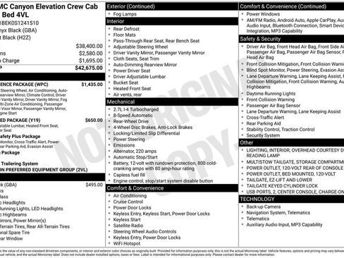 New 2025 GMC Canyon Elevation w/ Convenience Package image 37