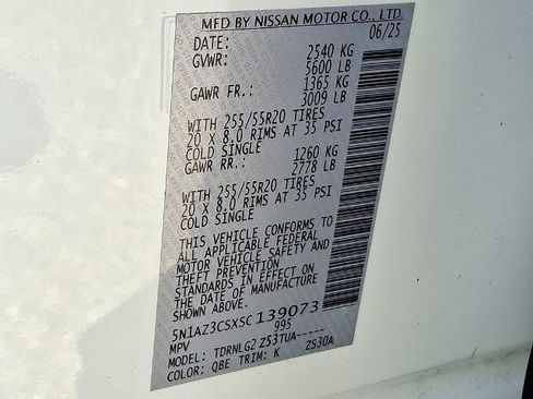 Certified 2025 Nissan Murano SL w/ Cargo Package AWD/4WD image 29