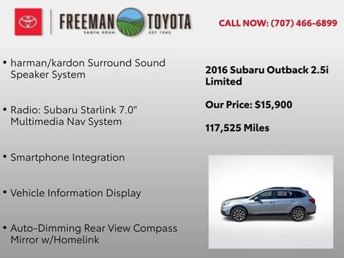 Used 2016 Subaru Outback 2.5i Limited image 10