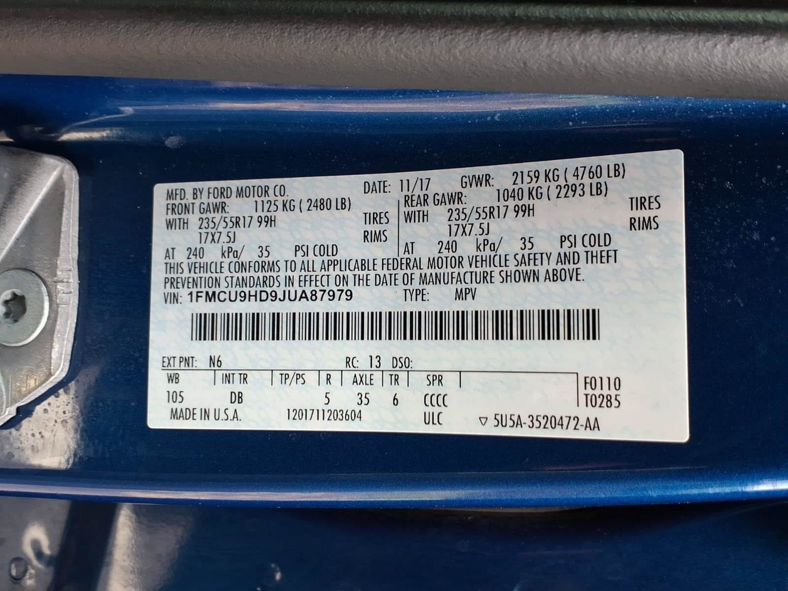 Used 2018 Ford Escape SEL AWD/4WD image 30
