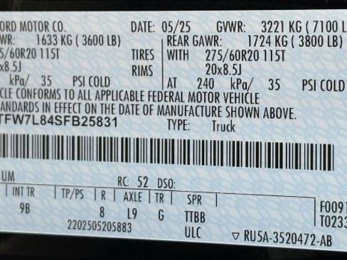 New 2025 Ford F150 Platinum w/ Equipment Group 702A High image 32