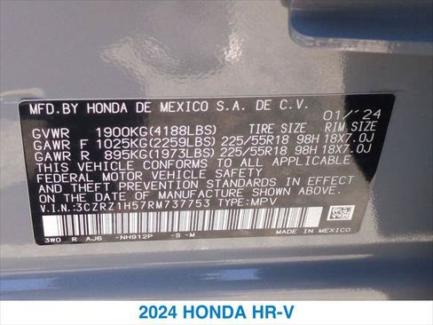 Certified 2024 Honda HR-V Sport image 26