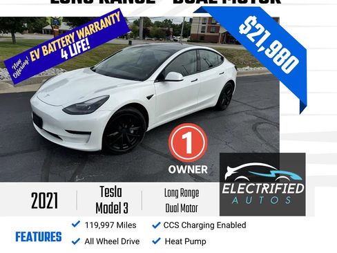 Used 2021 Tesla Model 3 Long Range AWD/4WD image 1