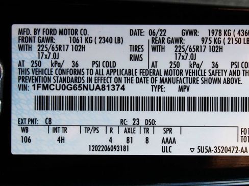 Used 2022 Ford Escape SE w/ Convenience Package FWD image 40