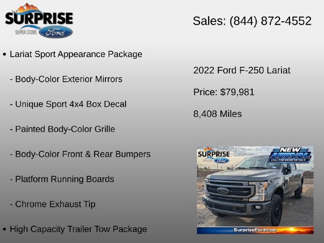 Used 2022 Ford F250 Lariat w/ Tremor Off-Road Package AWD/4WD image 6