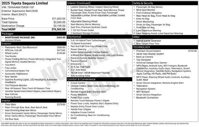 Used 2025 Toyota Sequoia Limited w/ Nightshade Package AWD/4WD image 26