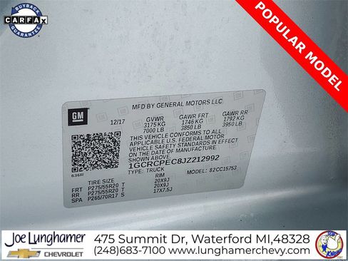 Used 2018 Chevrolet Silverado 1500 Custom w/ Custom Value Package image 29