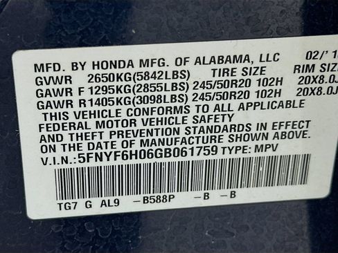 Used 2016 Honda Pilot Elite image 47