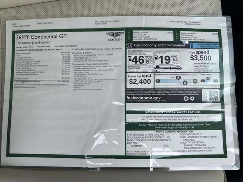New 2026 Bentley Continental GT AWD/4WD image 13