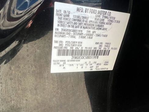 Used 2011 Ford Flex Limited w/ Trailer Tow Pkg Class III image 16