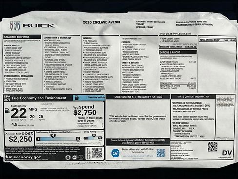 New 2026 Buick Enclave Avenir w/ Super Cruise Package image 21