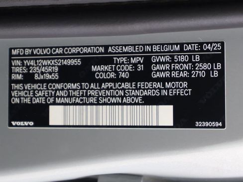 Certified 2025 Volvo V60 B5 Cross Country Plus AWD/4WD image 16