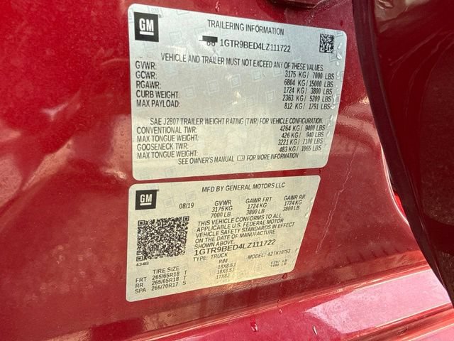 Used 2020 GMC Sierra 1500 SLE w/ SLE Value Package AWD/4WD image 13